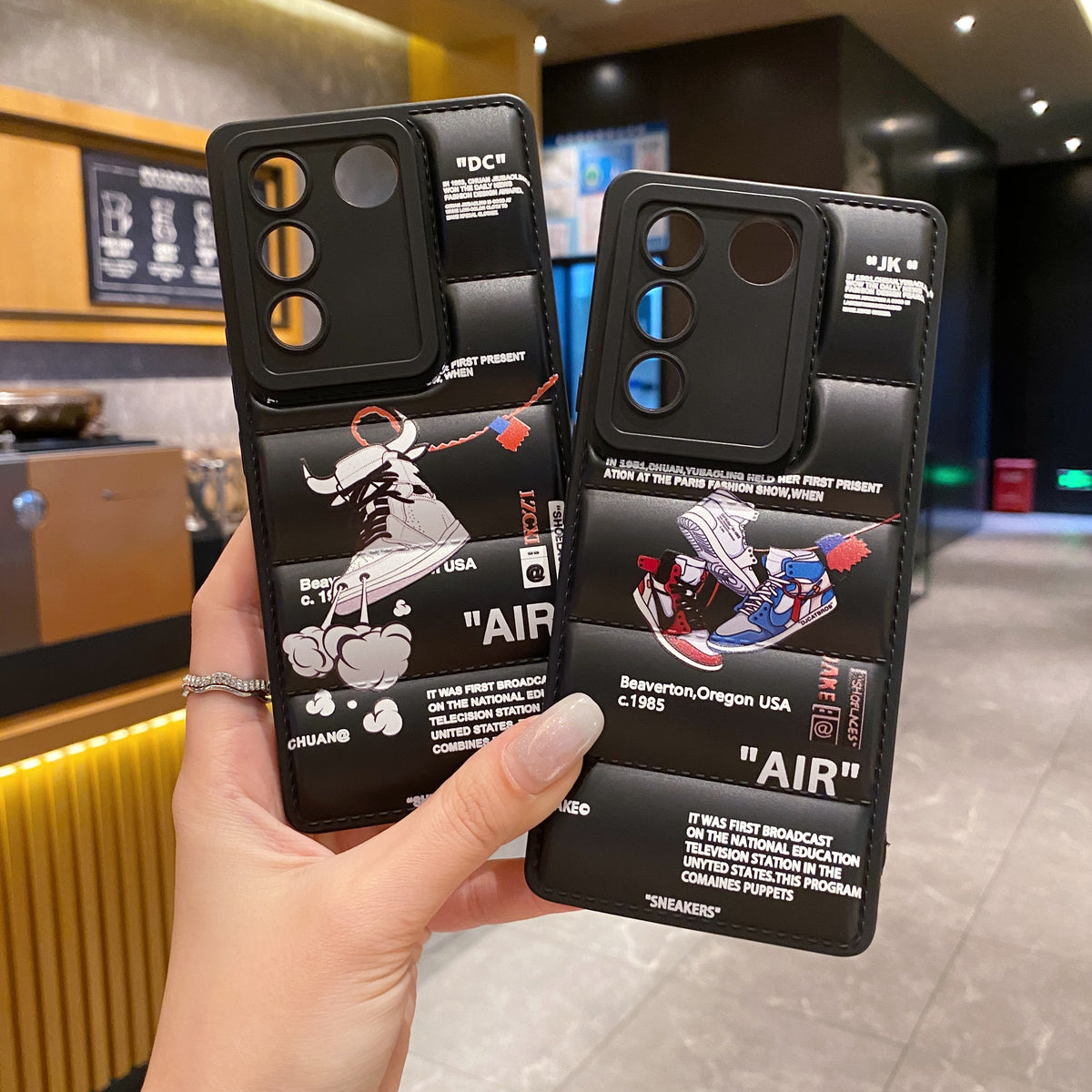 Vivo V27/V27 Pro 5g Matte Soft Puff Jacket Case - Combo 2