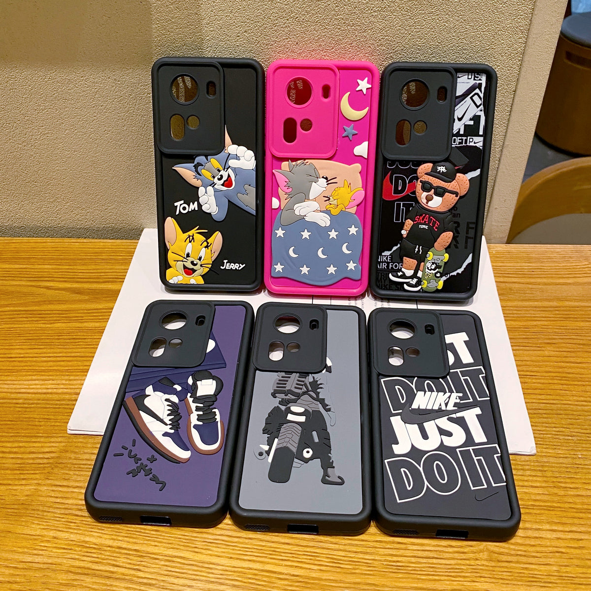 Oppo Reno 11 5G Tom & Jerry Soft Silicone Cute 3D Cartoon Back Cover Case - Tom & Jerry
