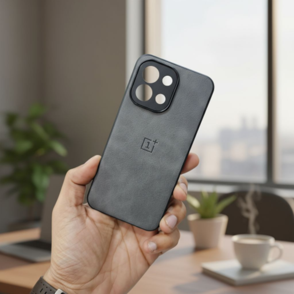OnePlus 13s 5g Premium Leather Back Case Cover - Grey