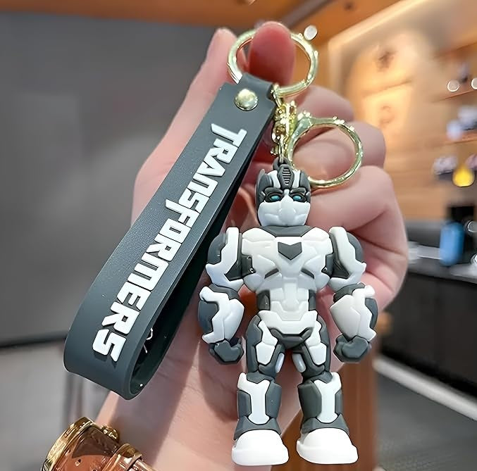 Combo (Pack Of 2) Cute Cartoon 3D Silicon PVC KeyRings - Transformer 2