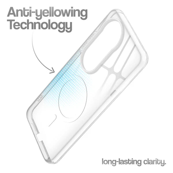Vivo V50/T4R 5g Crystal Clear Anti-Yellowing Wireless Charging Support Case - Crystal White