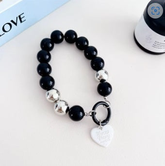 Luxury Girlish Handmade Bracelet Pendant Acrylic Beads Mobile Phone Charms - Pattern 3