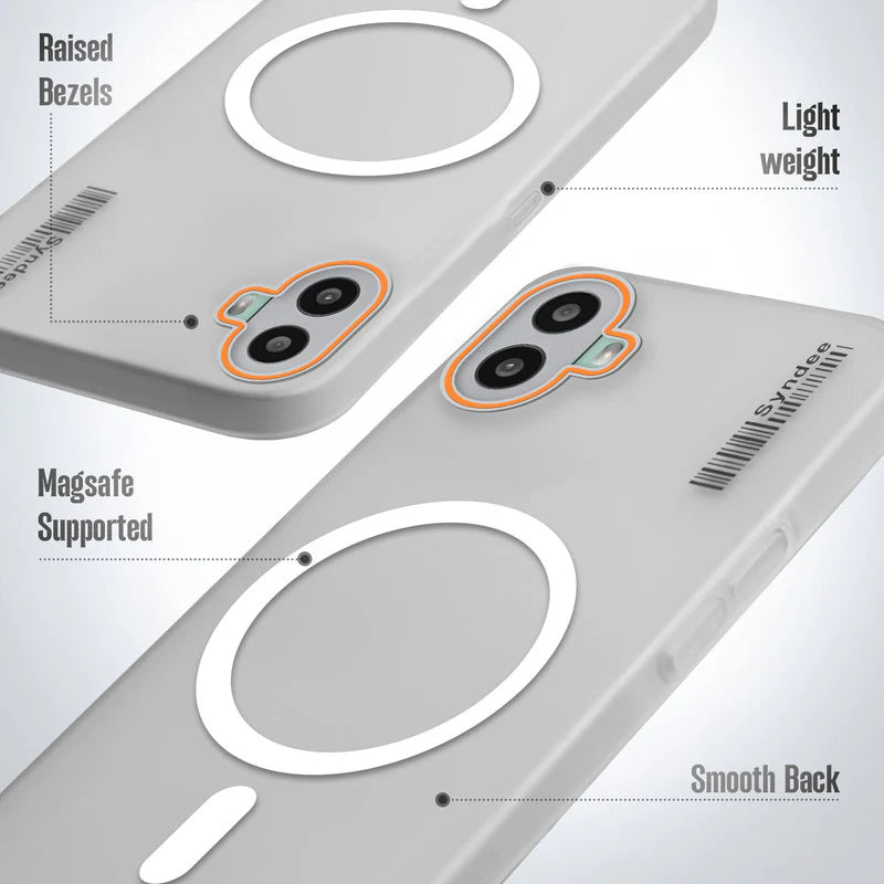 Nothing CMF Phone 1 5G Premium Magnetic Frosted Ultra Slim Back Case - Frosted white