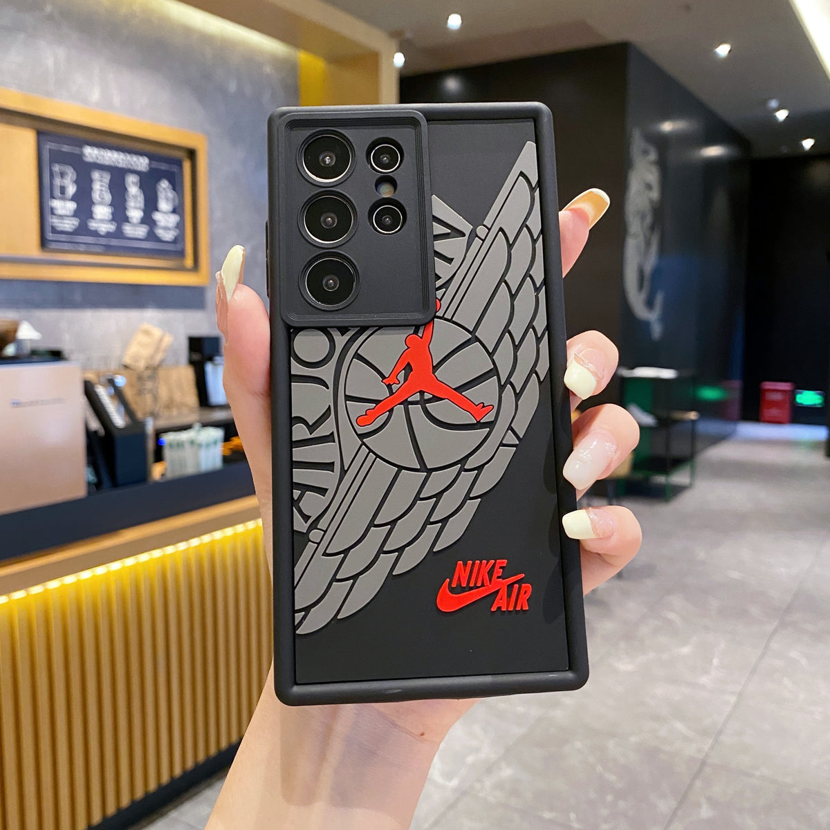 Samsung S23 Ultra 5G Jordan Soft Silicone Cute 3D Cartoon Back Cover Case - Jordan 1