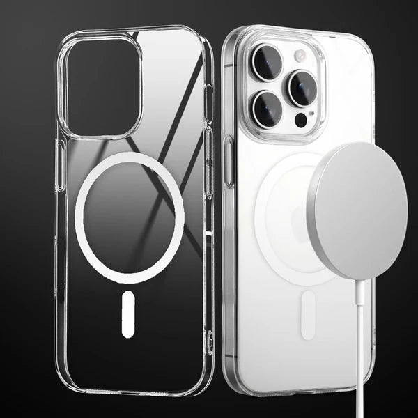 Apple iPhone 14 pro Max Anti-Yellow Crystal Clear With Magsafe Hard Back Case Cover