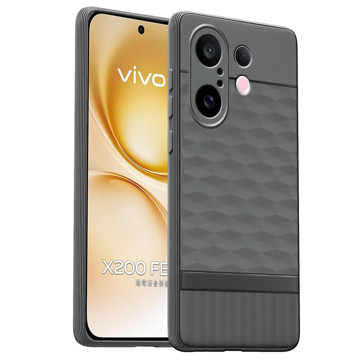 Vivo X200 Fe 5G Soft Silicone Back Case Cover - Hexa Cube 3