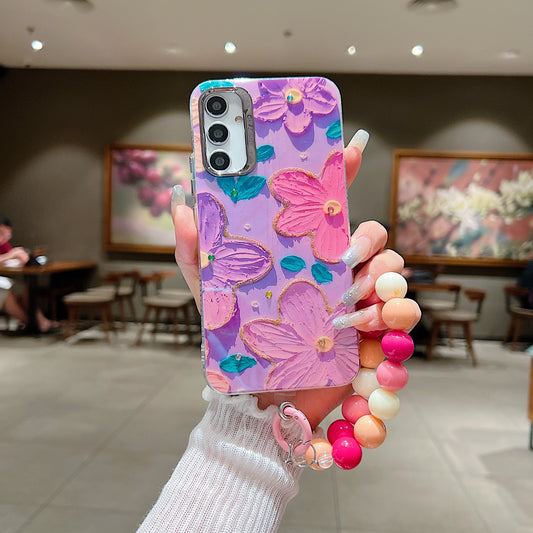 Samsung A34 5G 3D Hot Trending Charms Rhinestone Flowers case - Pattern 3