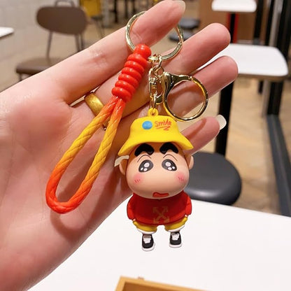 Combo (Pack Of 2) Cute Cartoon 3D Silicon PVC KeyRings - Shinchan 2