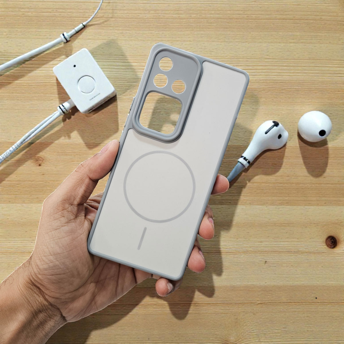 Vivo V30 5g Premium Magsafe Printed New Candy Color Back Case - Grey
