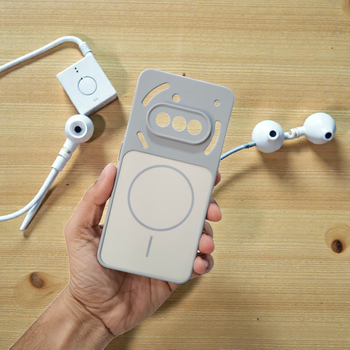 Nothing Phone 3A 5g Premium Magsafe Printed New Candy Color Back Case - Grey