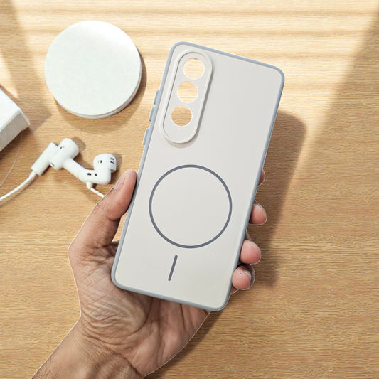 OnePlus Nord Ce 4 5g Premium Magsafe Printed Candy Color Back Case - Cream White