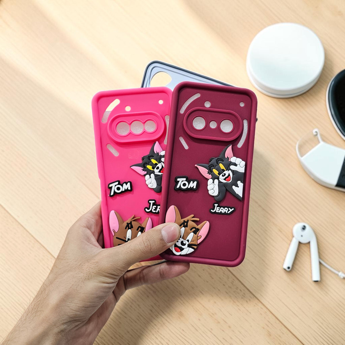 (Pack of 2)Nothing Phone 3A 5G Soft Silicone tom & jerry Back Cover Case - Combo 10