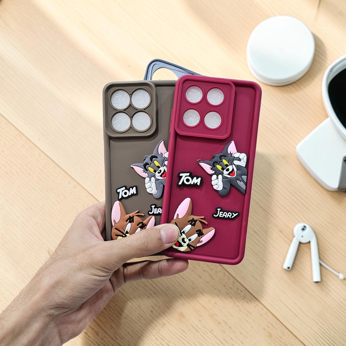 (Pack of 2)Motorola Moto G86 Power 5G Soft Silicone tom & jerry Back Cover Case - Combo 10