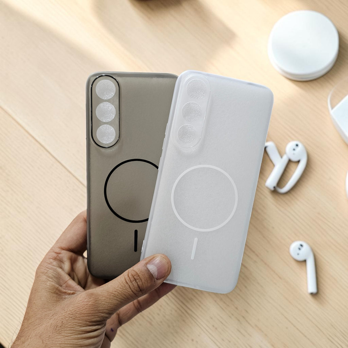 (Combo Pack) Vivo V70 Fe 5g Premium Magsafe Printed Soft Tpu Back Case Cover