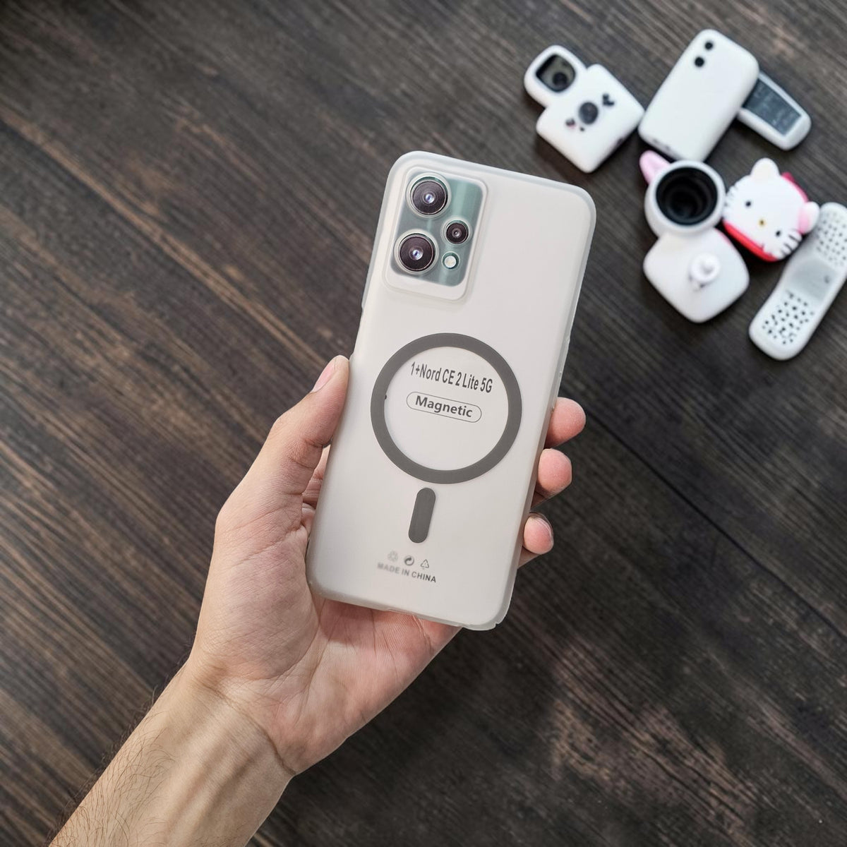 OnePlus Nord Ce 2 Lite 5G Premium Magnetic Matte Frosted Ultra Slim Back Case - Frosted Grey