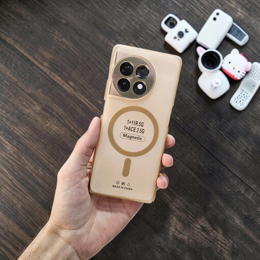 OnePlus 11R 5G Premium Magnetic Matte Frosted Ultra Slim Back Case - Frosted Gold