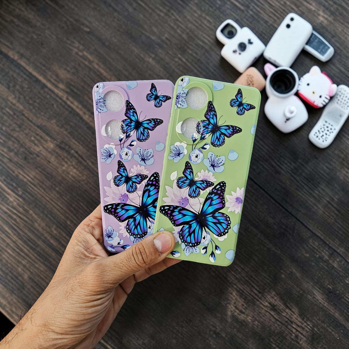 (Pack Of 2)Vivo Y100 5g Premium Flower Printed Girlish Back Case Cover - combo 2