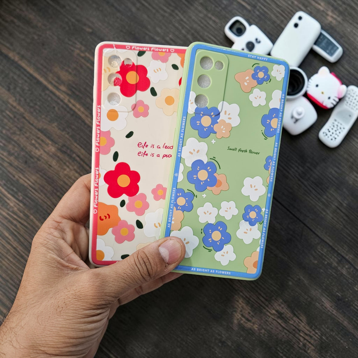 (Pack Of 2)Samsung S20 Fe 5g Premium Flower Printed Girlish Back Case Cover - Combo 1