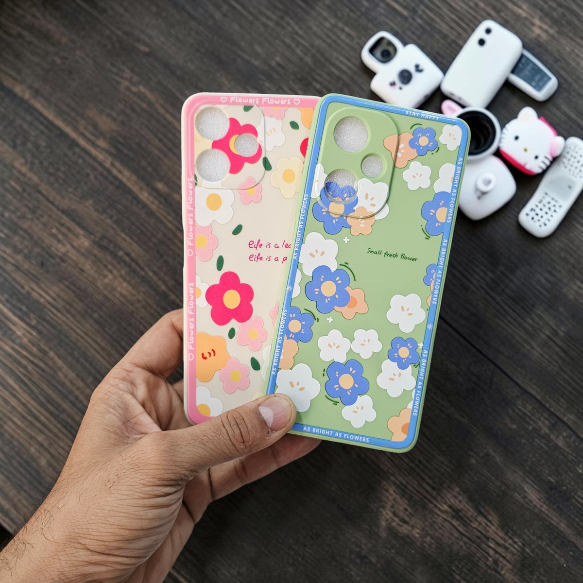 (Pack Of 2)OnePlus Nord Ce 3 Lite 5g Premium Flower Printed Girlish Back Case Cover - Combo 1