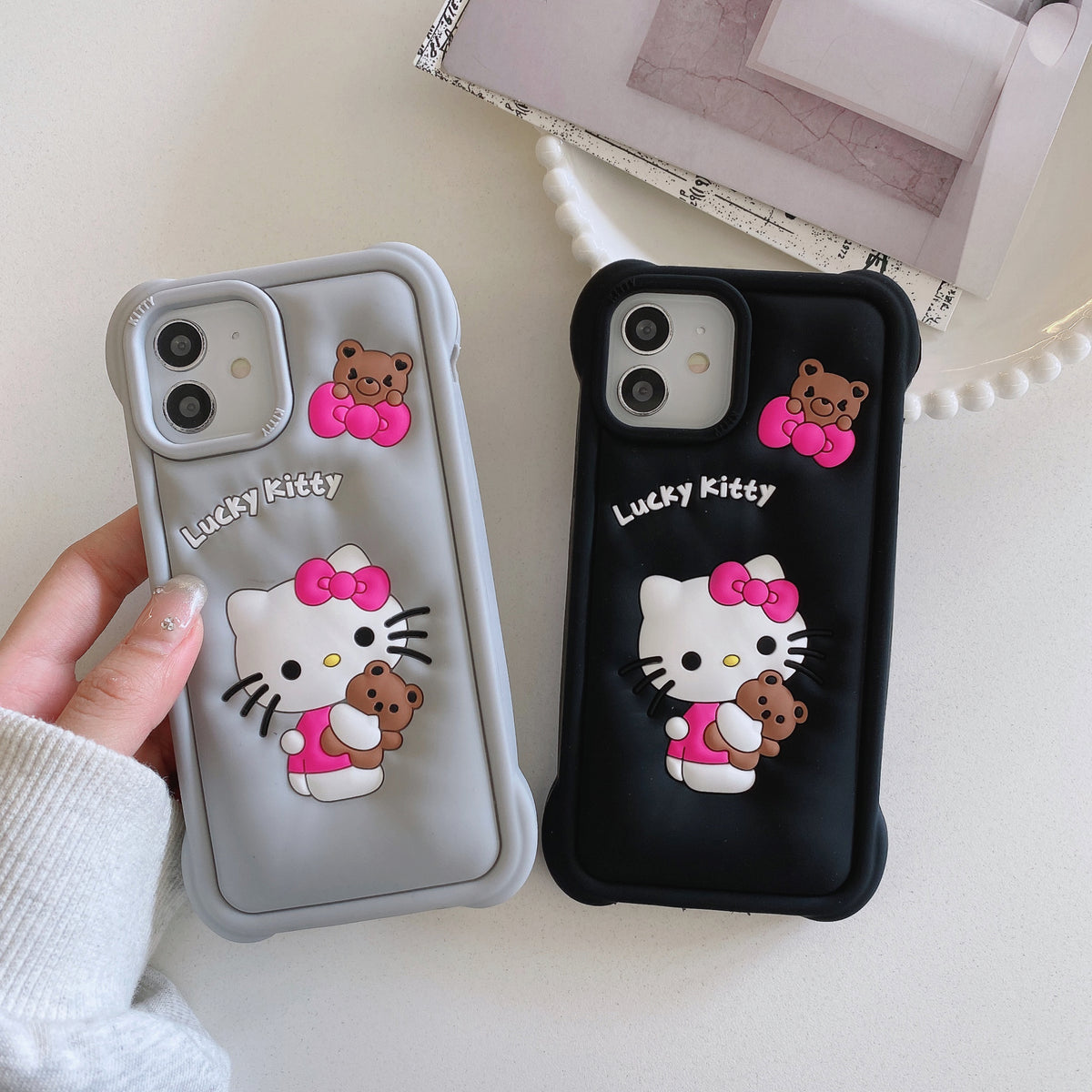Apple iPhone 12 Hello Kitty Soft Silicon Case (Pattern 3)