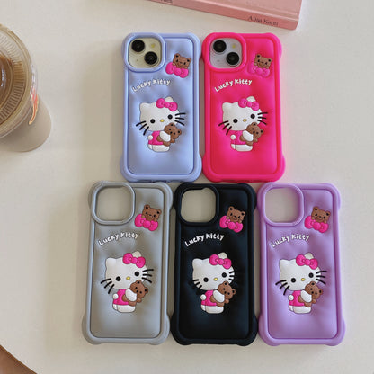 Apple iPhone Hello Kitty Soft Silicon Case (Pattern 2)