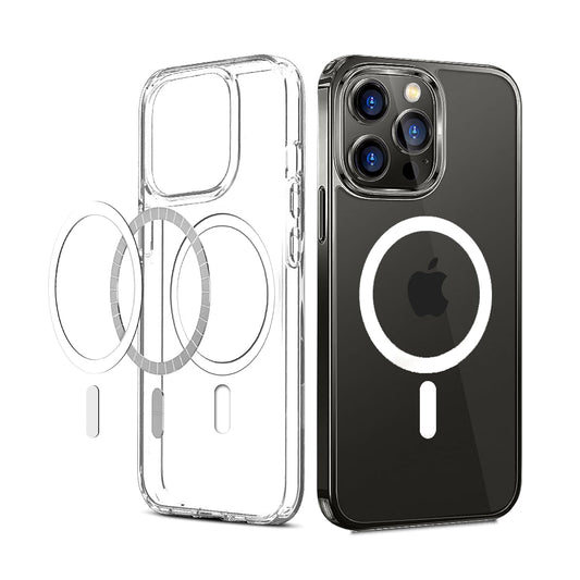Apple iPhone 13 Pro Anti Yellow Clear Magsafe Back Case Cover - White