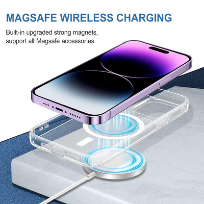 Apple iPhone 14 Pro Max Anti Yellow Clear Magsafe Back Case Cover - White