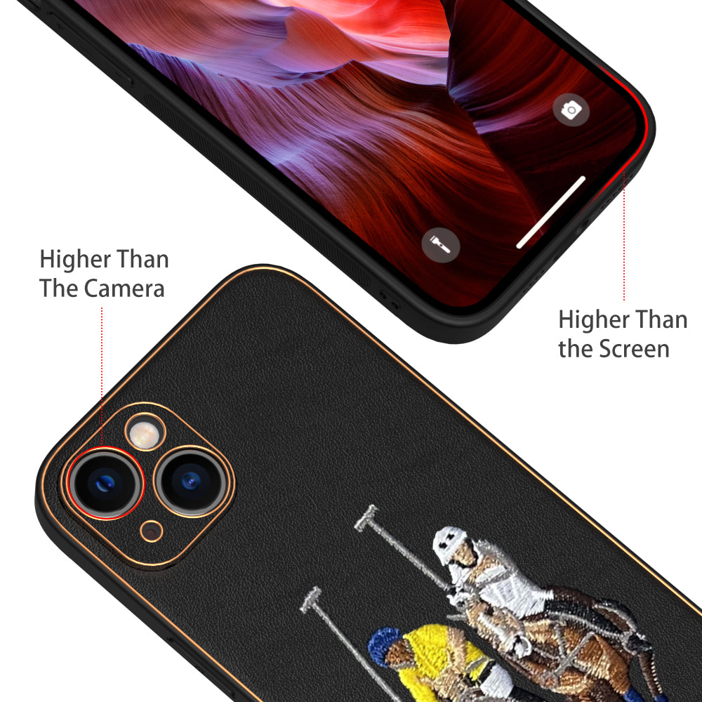 Apple iPhone 14 Plus Premium Embroidery Leather case - Pattern 1