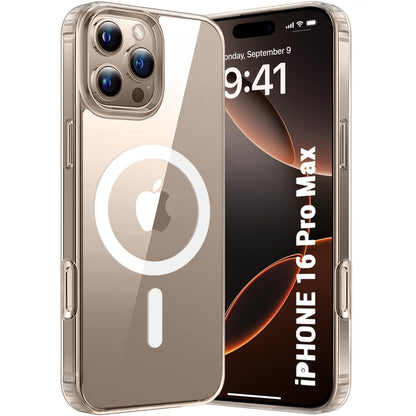 Apple iPhone 16 Pro Max Anti Yellow Clear Magsafe Back Case Cover - White