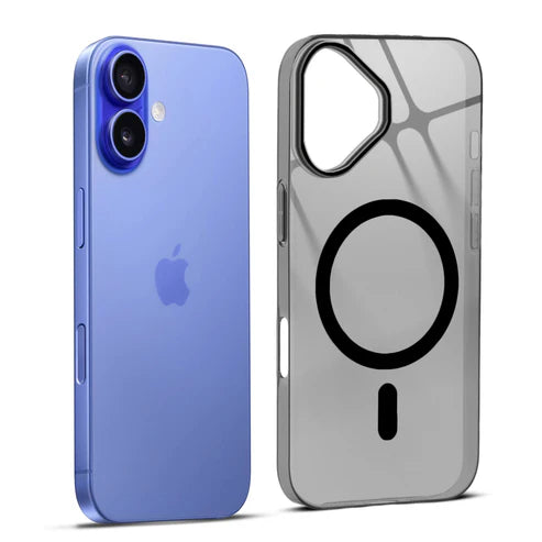 Apple iPhone 17 Premium Crystal Clear Anti-Yellowing Wireless Charging Support Case - Crystal Black