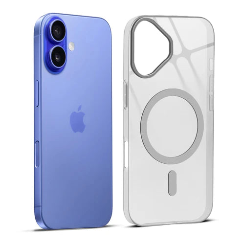 Apple iPhone 17 Premium Crystal Clear Anti-Yellowing Wireless Charging Support Case - Crystal Grey