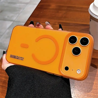 Apple iPhone 17 Pro Max Premium Magnetic Frosted Ultra Slim Back Case - Desert Orange