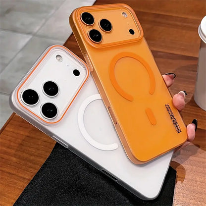 Apple iPhone 17 Pro Max Premium Magnetic Frosted Ultra Slim Back Case - Desert Orange
