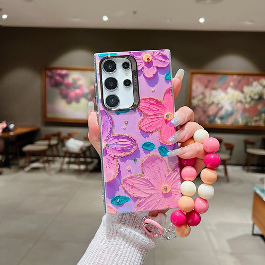 Samsung S23 Ultra 5G 3D Hot Trending Charms Rhinestone Flowers case - Pattern 3