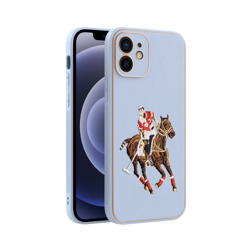 Apple iPhone 12 Premium Embroidery Leather case - Pattern 11