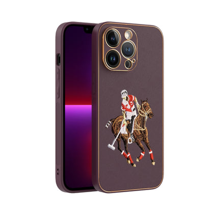 Apple iPhone 13 Pro Premium Embroidery Leather case - Pattern 12