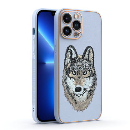 Apple iPhone 13 Pro Max Premium Embroidery Leather case - Pattern 2