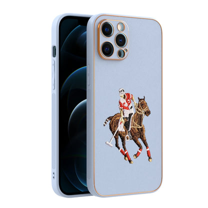 Apple iPhone 12 Pro Max Premium Embroidery Leather case - Pattern 2