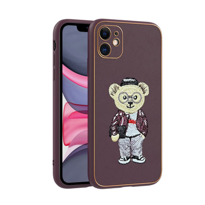 Apple iPhone 11 Premium Embroidery Leather case - Pattern 3