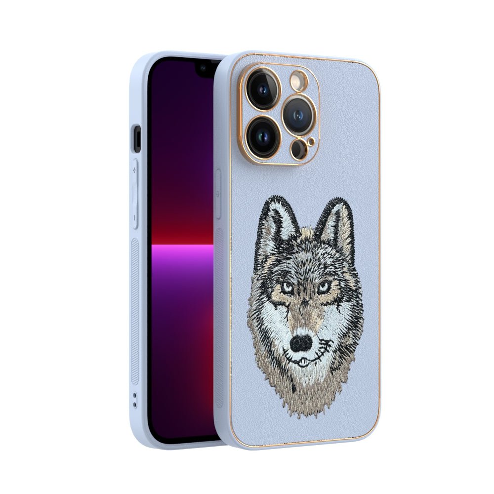 Apple iPhone 13 Pro Premium Embroidery Leather case - Pattern 3