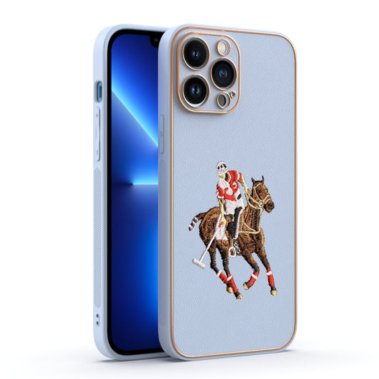 Apple iPhone 13 Pro Max Premium Embroidery Leather case - Pattern 3