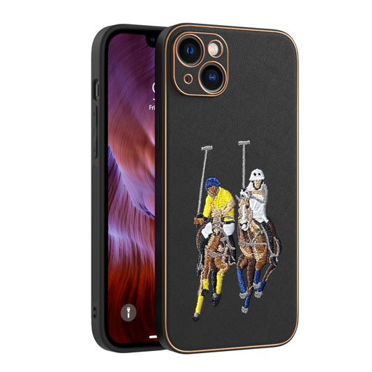 Apple iPhone 14 Plus Premium Embroidery Leather case - Pattern 1