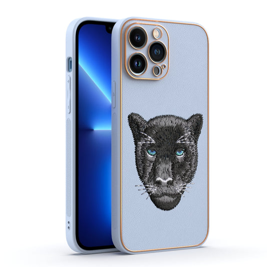 Apple iPhone 13 Pro Max Premium Embroidery Leather case - Pattern 4