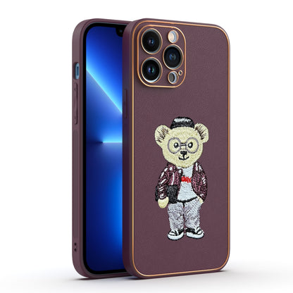 Apple iPhone 13 Pro Max Premium Embroidery Leather case - Pattern 5