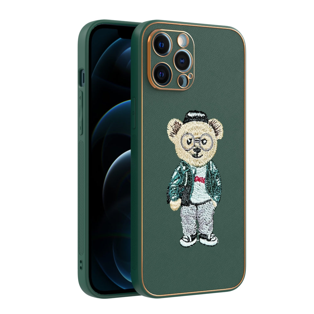 Apple iPhone 12 Pro Max Premium Embroidery Leather case - Pattern 5