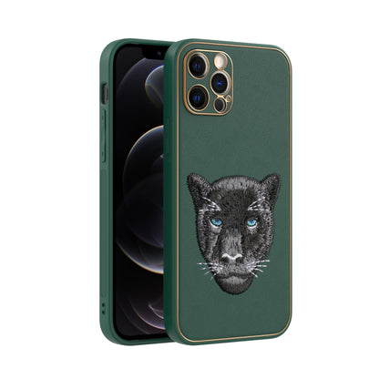 Apple iPhone 12 Pro Premium Embroidery Leather case - Pattern 5