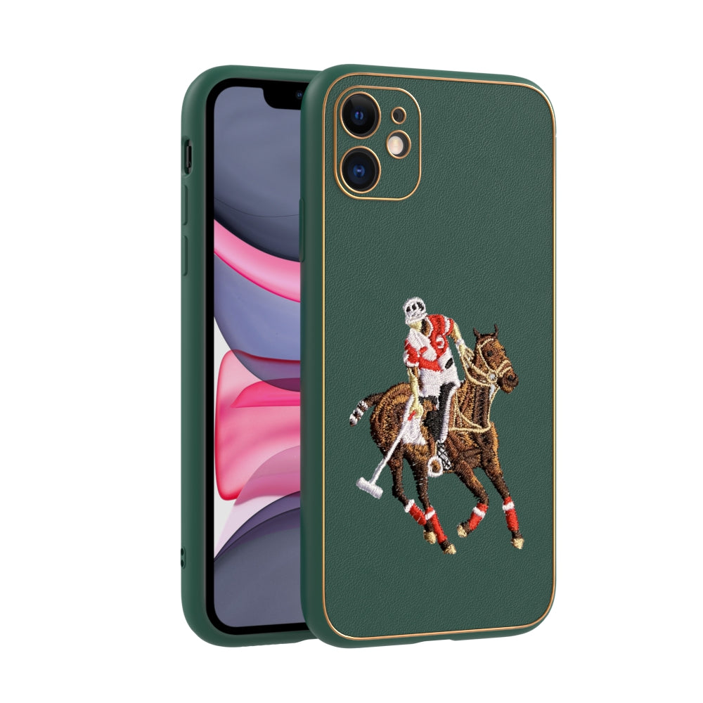 Apple iPhone 11 Premium Embroidery Leather case - Pattern 6
