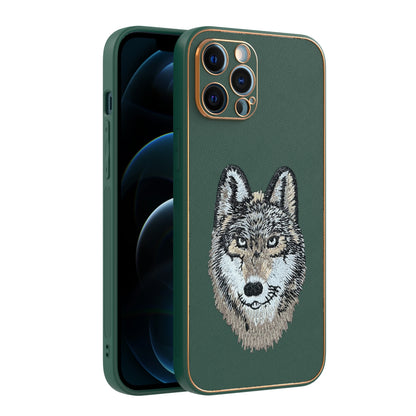 Apple iPhone 12 Pro Max Premium Embroidery Leather case - Pattern 6