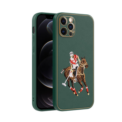 Apple iPhone 12 Pro Premium Embroidery Leather case - Pattern 6