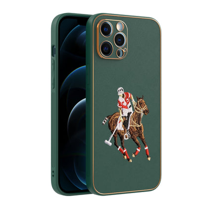 Apple iPhone 12 Pro Max Premium Embroidery Leather case - Pattern 7
